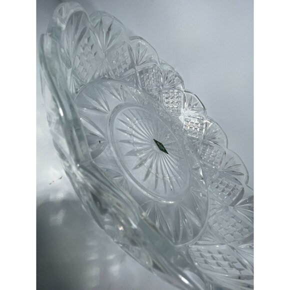 Designs of Ireland Round Cut Crystal Scalloped Dish Server 11.5" x 3" - Picture 5 of 11